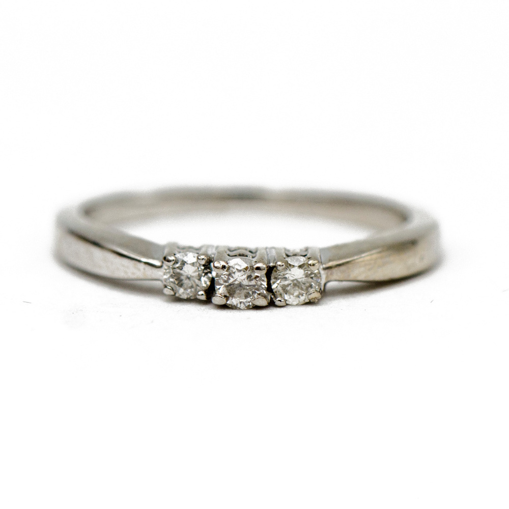 Three Stone Diamond Promise Ring